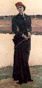 Nesterov, Mikhail Portrait of Olga Nesterova, The Artist's Daughter France oil painting artist
